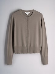 The Set 4 Pack Fine Knit Button Through Cardigans Black/Chocolate Brown/Cinder Brown/Light Grey - Image 3 of 7