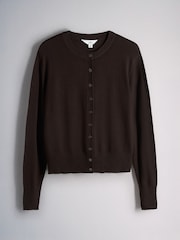 The Set 4 Pack Fine Knit Button Through Cardigan Black/Chocolate Brown/Cinder Brown/Cream - Image 8 of 11