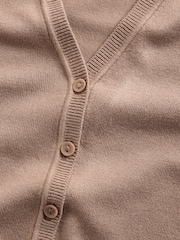The Set 2 Pack Fine Knitted V-Neck Cardigans Chocolate Brown/Camel Brown - Image 4 of 5