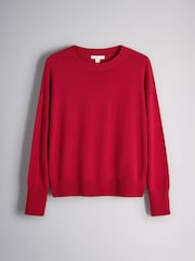 The Set 3 Pack 4 Pack Fine Knitted Crew Neck Jumpers Red/Light Brown/Chocolate Brown - Image 2 of 6