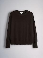 The Set 3 Pack 4 Pack Fine Knitted Crew Neck Jumpers Red/Light Brown/Chocolate Brown - Image 4 of 6