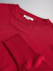 The Set 3 Pack 4 Pack Fine Knitted Crew Neck Jumpers Red/Light Brown/Chocolate Brown - Image 6 of 6
