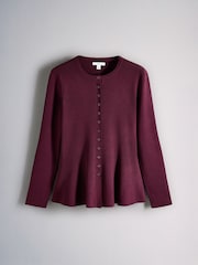Navy Blue/Bugundy Red - The Set Fine Knitted Crew Neck Jumpers - Larawan 8 ng 10