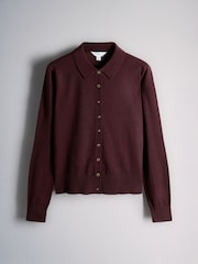 The Set 3 Pack Collared Cardigan With Wool Charcoal Grey/Navy Blue/Bugundy Red - Image 6 of 9