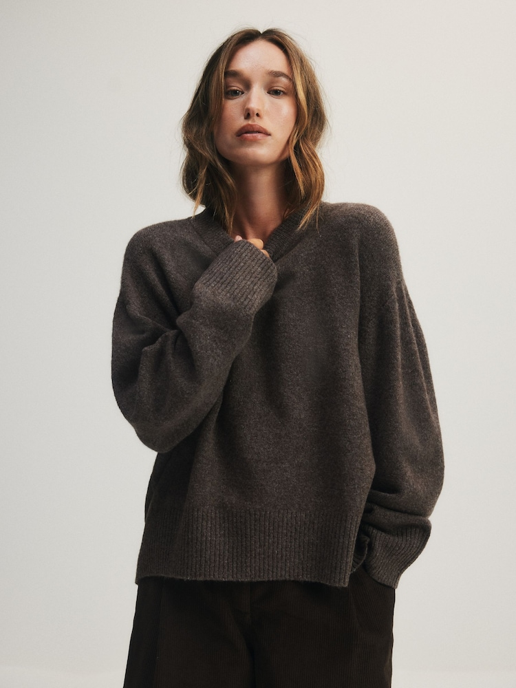 The Set 3 Pack Crew Neck Jumpers Cream/Taupe Brown/Chocolate Brown - Image 1 of 22