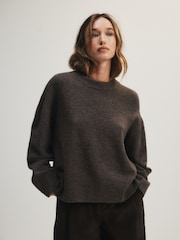 The Set 3 Pack Crew Neck Jumpers Cream/Taupe Brown/Chocolate Brown - Image 11 of 22