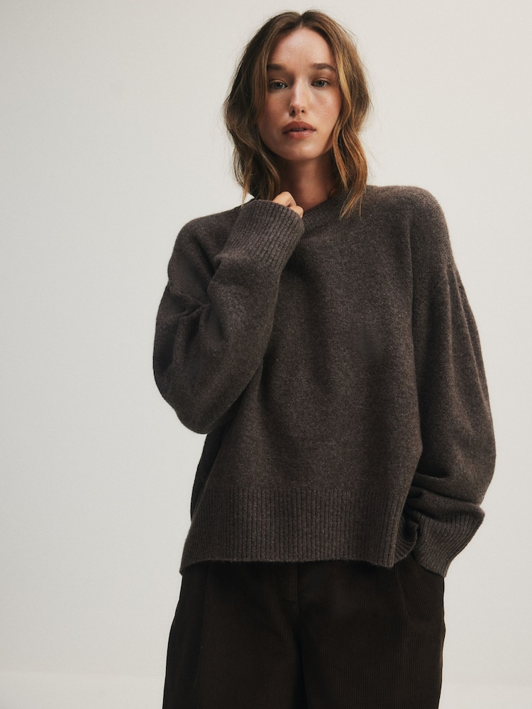 The Set 3 Pack Crew Neck Jumpers Cream/Taupe Brown/Chocolate Brown - Image 13 of 13