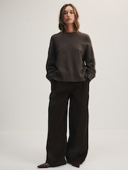 The Set 3 Pack Crew Neck Jumpers Cream/Taupe Brown/Chocolate Brown - Image 15 of 22