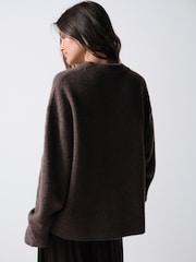 The Set 3 Pack Crew Neck Jumpers Cream/Taupe Brown/Chocolate Brown - Image 16 of 22