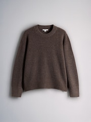 The Set 3 Pack Crew Neck Jumpers Cream/Taupe Brown/Chocolate Brown - Image 20 of 22
