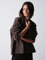 The Set 3 Pack Crew Neck Jumpers Cream/Taupe Brown/Chocolate Brown - Image 6 of 22