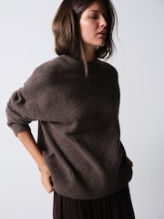 The Set 3 Pack Crew Neck Jumpers Cream/Taupe Brown/Chocolate Brown - Image 8 of 22