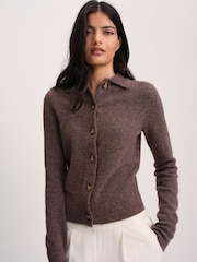 The Set 2 Pack Collared Cardigan With Wool Navy Blue/Chocolate Brown - Image 5 of 9