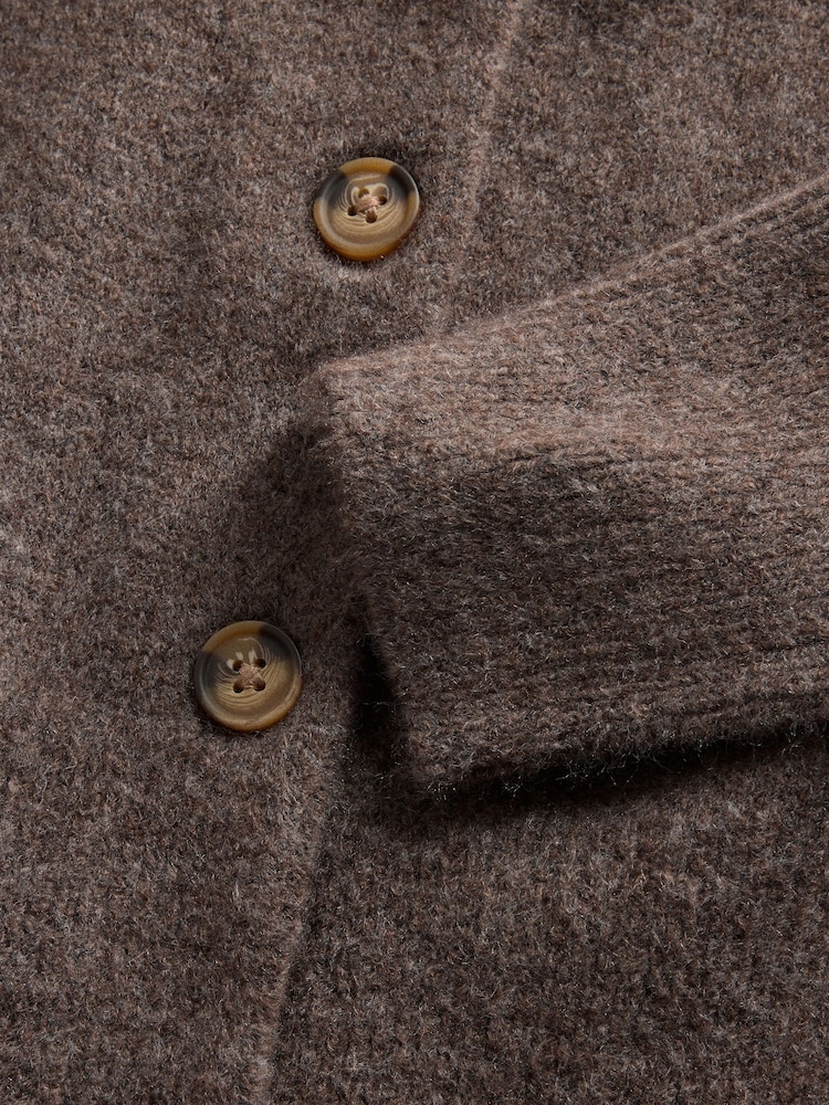 The Set 2 Pack Collared Cardigan With Wool Navy Blue/Chocolate Brown - Image 9 of 9