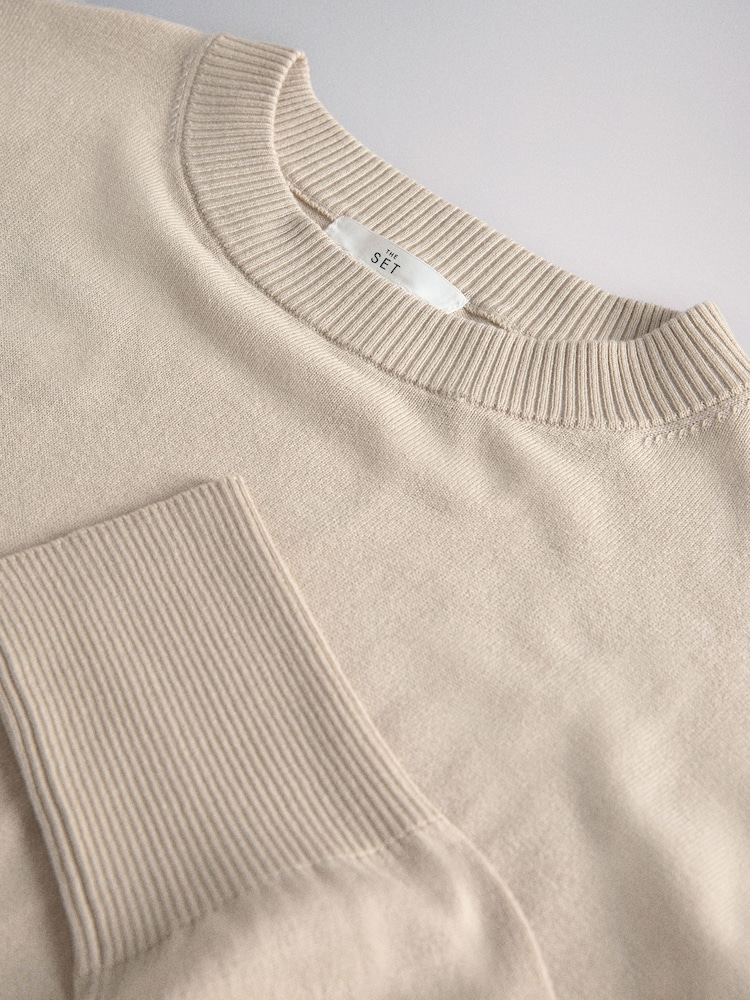 The Set 4 Pack Fine Knitted Crew Neck Jumpers Black/Chocolate Brown/Cinder Brown/Cream - Image 12 of 12