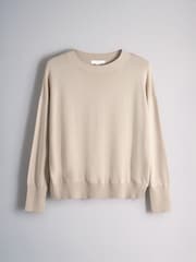 The Set 4 Pack Fine Knitted Crew Neck Jumpers Black/Chocolate Brown/Cinder Brown/Cream - Image 8 of 12