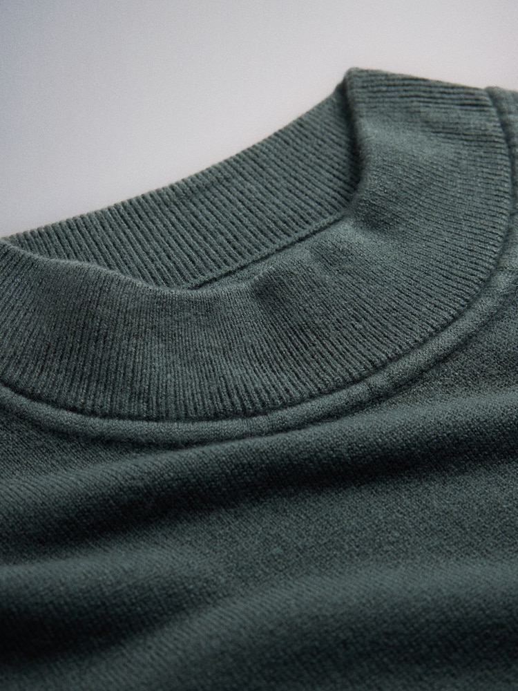 The Set 3 Pack Soft Knit Funnel Neck Sleeveless Vests Pine Green/Navy Blue/Light Grey - Image 12 of 12