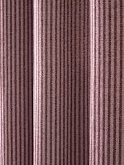 Burgundy Red Brushed Stripe Super Thermal Eyelet Door Curtain - Image 6 of 6