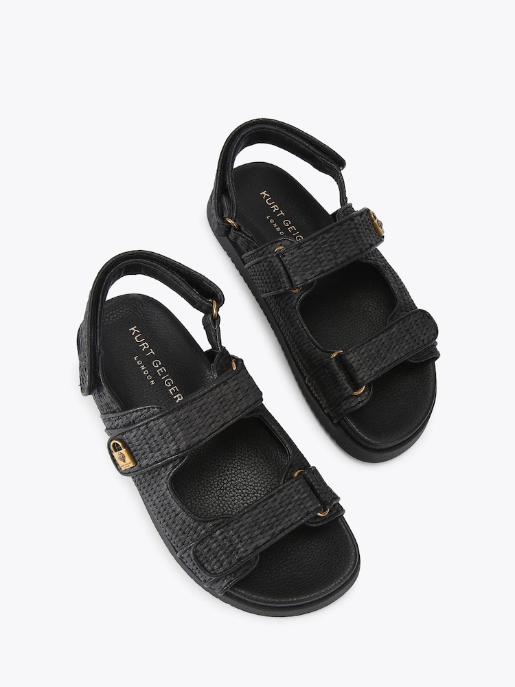Kurt Geiger London Brixton Lock Black Sandals - Image 2 of 4
