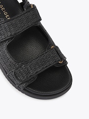 Kurt Geiger London Brixton Lock Black Sandals - Image 3 of 4