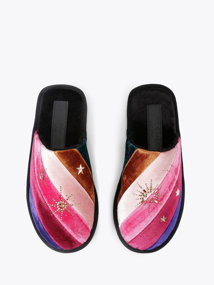 Kurt Geiger London Pink Embellished Slippers - Image 2 of 4 Kurt Geiger London Pink Embellished Slippers - Image 2 of 4