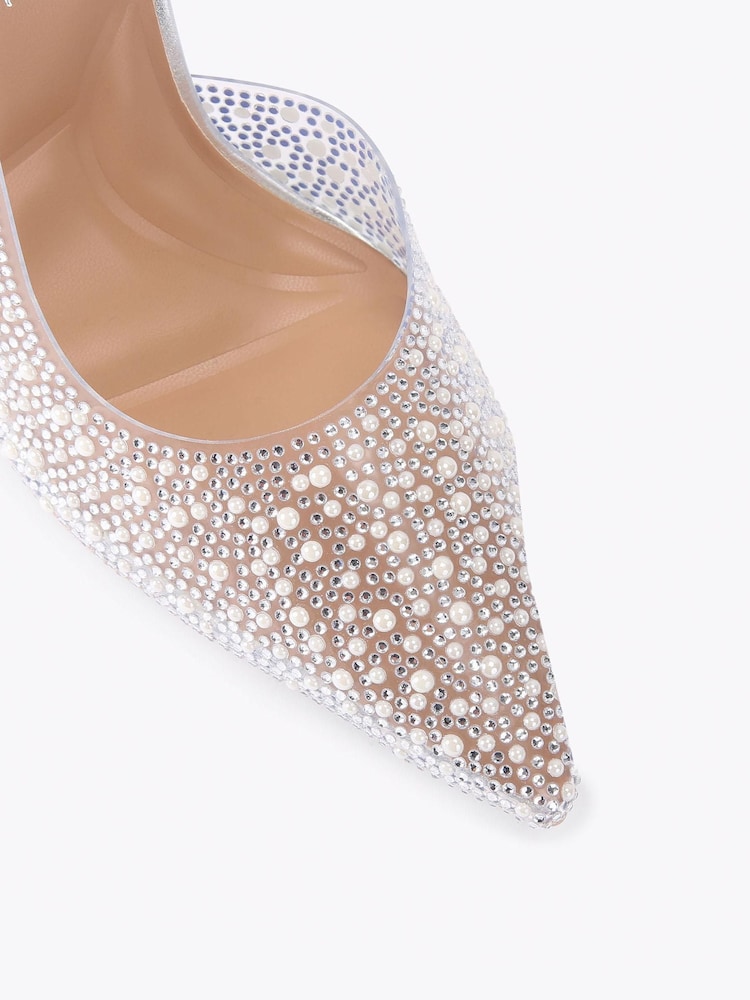 Carvela Silver Positano Vinyl Sandals - Image 4 of 4 Carvela Silver Positano Vinyl Sandals - Image 4 of 4