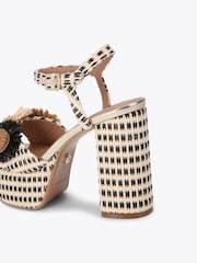 Carvela Black Sorrento Flower Platform Flip Flop Sandals - Image 5 of 6