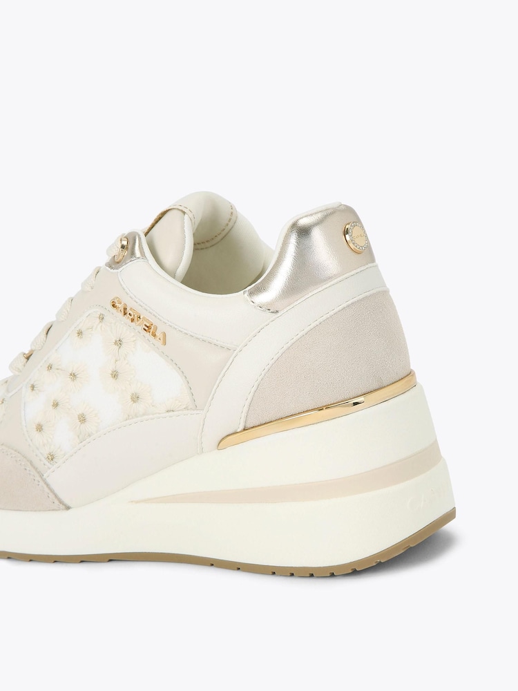 Carvela White High Rise Daisy Trainers - Image 4 of 4