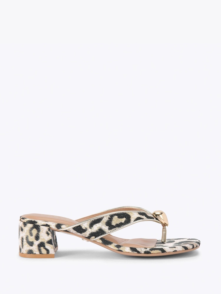 Carvela Gold Sorano Block Sandals - Image 1 of 4