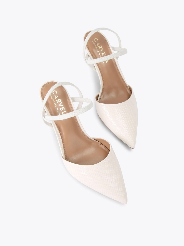 أبيض - Carvela Pastello Court Sandals - صورة 2 من 4