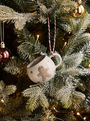 Natural Gingerbread Mini Mug Christmas Bauble - Image 1 of 4