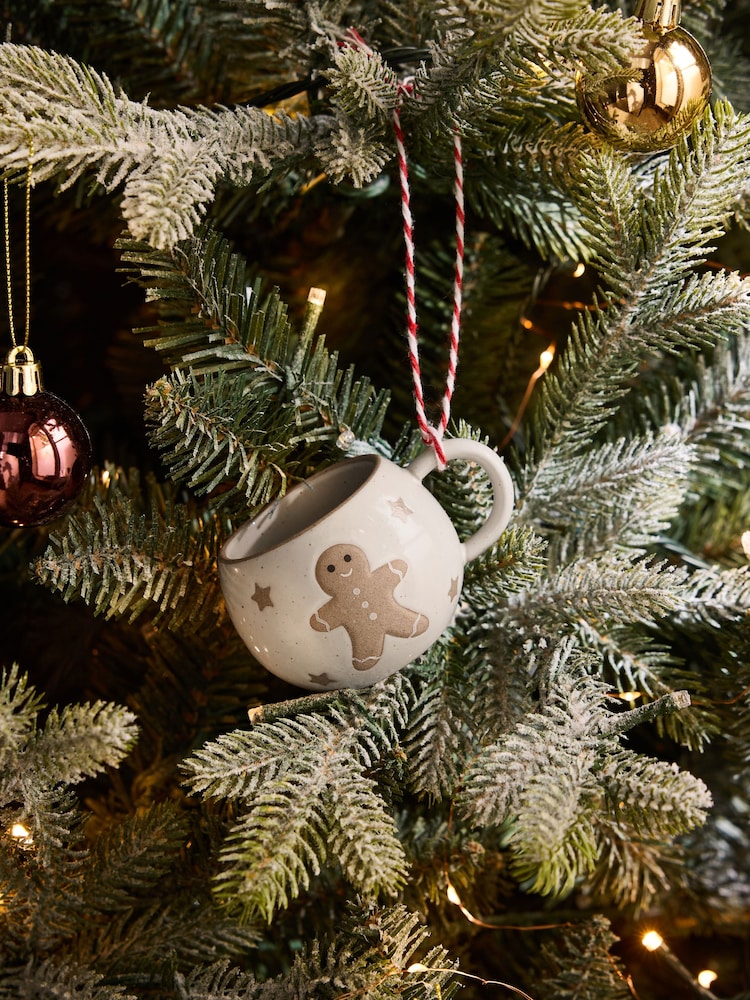 Natural Gingerbread Mini Mug Christmas Bauble - Image 1 of 4