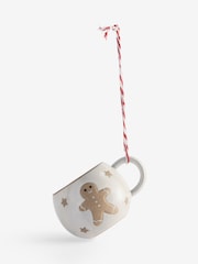 Natural Gingerbread Mini Mug Christmas Bauble - Image 4 of 4