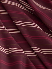 Burgundy Red Stripe Long Sleeve V-Neck Mini Dress - Image 2 of 3