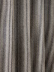 Navy Blue Brushed Stripe Lined Curtains - Image 6 of 6
