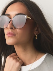 Tortoiseshell Brown Cat Eye Sunglasses - Image 2 of 5