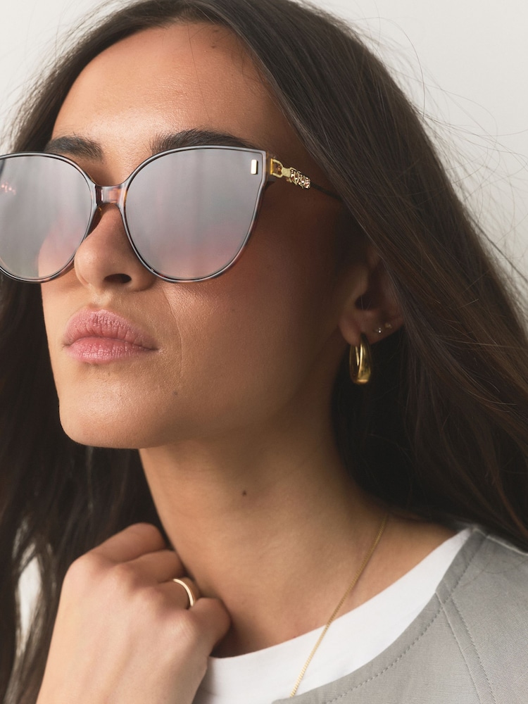 Tortoiseshell Brown Cat Eye Sunglasses - Image 2 of 5