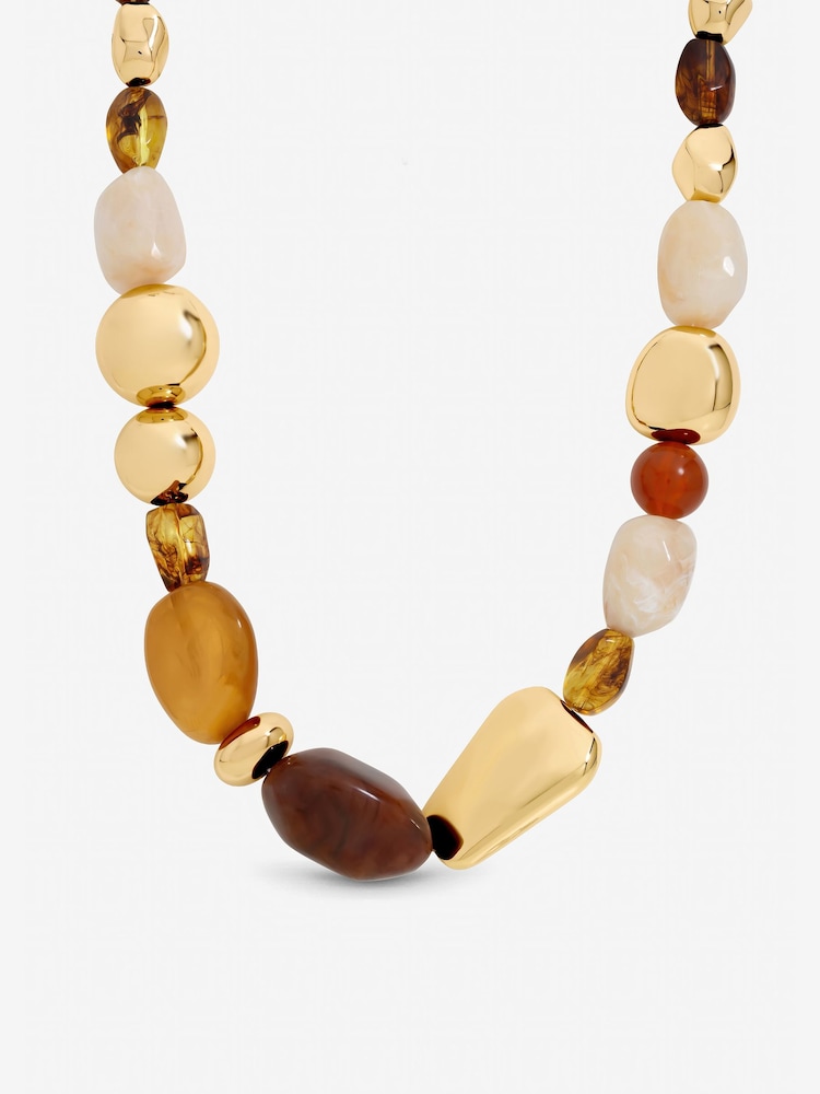 Mood Gold Tone Polished and Resin Allway Necklace - Image 1 of 1 Mood Gold Tone Polished and Resin Allway Necklace - Image 1 of 1