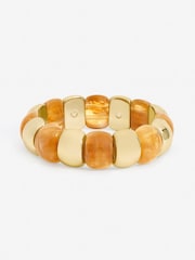 Mood Gold Tone Resin Stretch Bracelet - Image 1 of 1