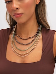 Mood Poliruotas įvairiaspalvis karoliukų vėrinys - 2 paveikslėlis iš 3