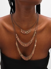 Mood Tone Multi Row Shower Necklace - 3 paveikslėlis iš 3