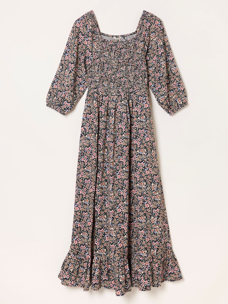 FatFace Adele Navy Meadow Floral Petite Midi Dress - Image 6 of 6 FatFace Adele Navy Meadow Floral Petite Midi Dress - Image 6 of 6