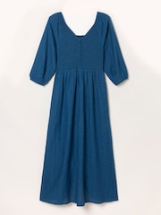 FatFace Adele Blue Petite Midi Dress - Image 5 of 5