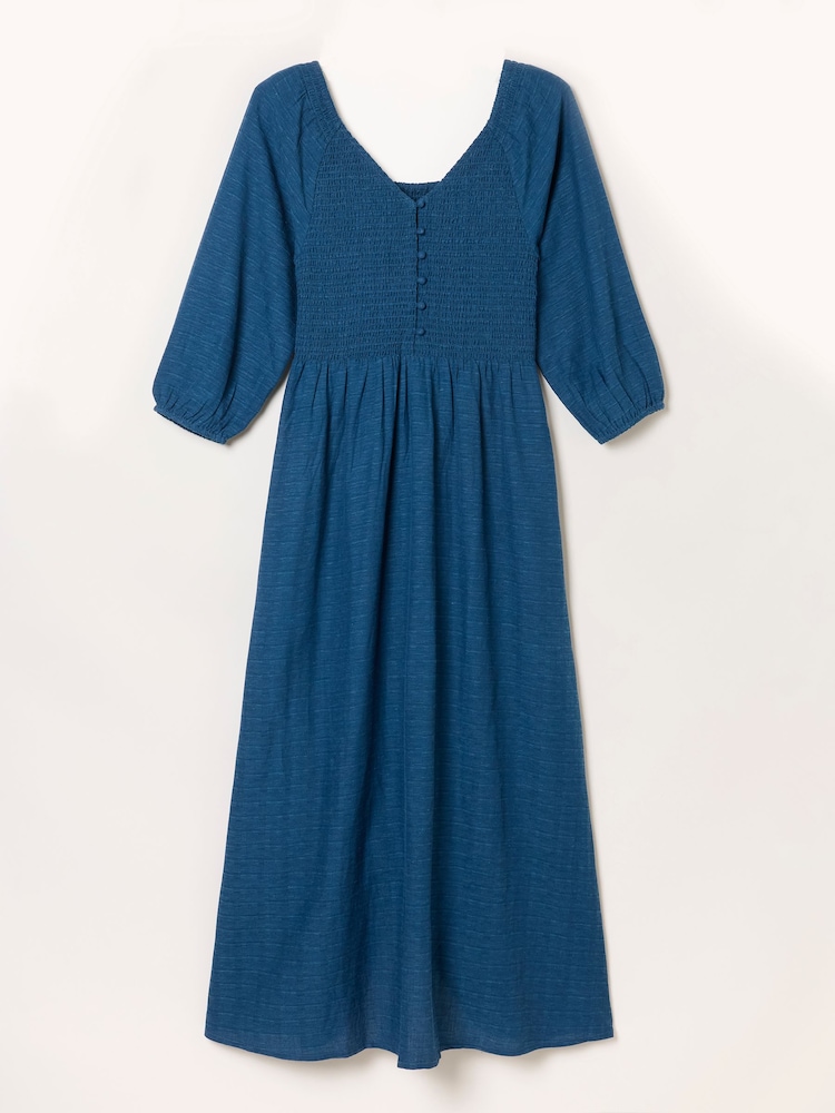 FatFace Adele Blue Petite Midi Dress - Image 5 of 5 FatFace Adele Blue Petite Midi Dress - Image 5 of 5