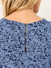 Blue 2 Tone Floral - FATFACE квітковий Jersey сукня - Image 5 of 7