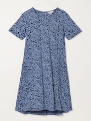 Blue 2 Tone Floral - FATFACE квітковий Jersey сукня - Image 7 of 7