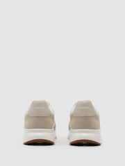 Reiss Off White Hudson Suede-Trim Runner Trainers - Image 4 of 5