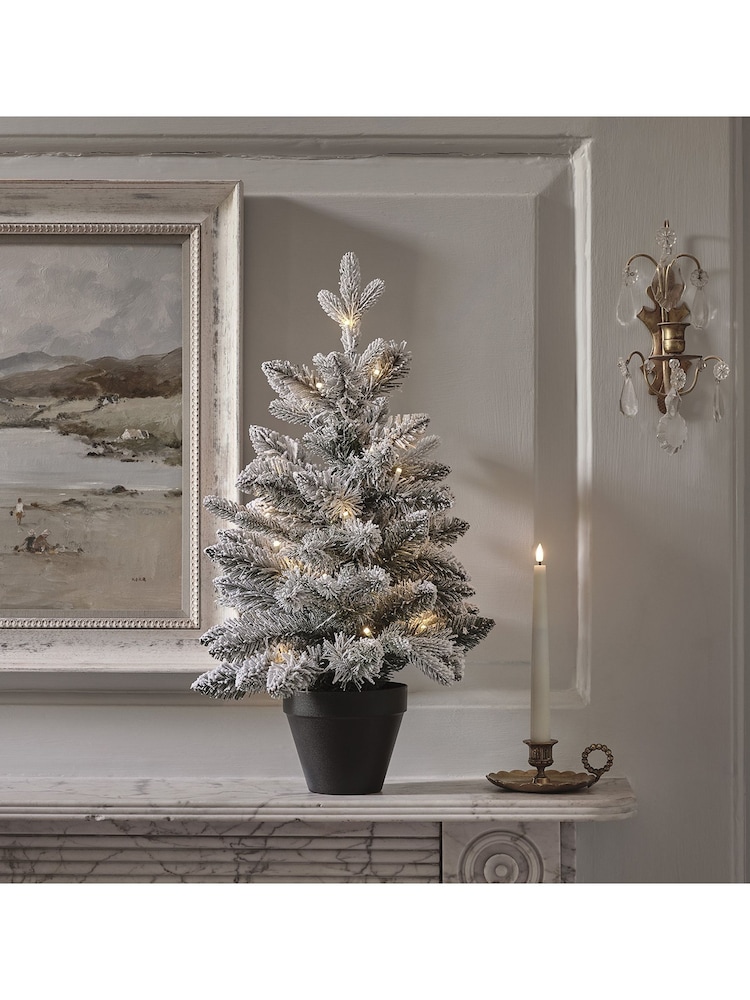 Lights4fun 60cm Pre Lit Snowy Christmas Tree - Image 4 of 4