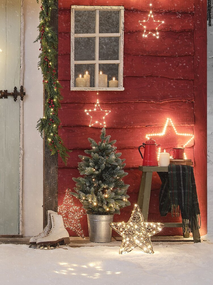 Lights4fun Brown 35cm Studley Rattan LED Star - Image 6 of 6 Lights4fun Brown 35cm Studley Rattan LED Star - Image 6 of 6