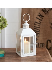 Lights4fun Perth White Garden Lantern with TruGlow® Candle - Image 2 of 4